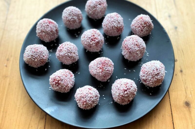 Raspberry and Coconut Bliss Balls